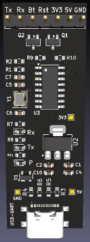 Přední strana PCB