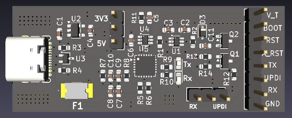 Přední strana PCB