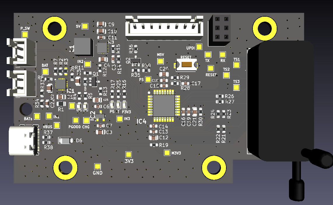 Přední strana PCB